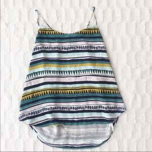 Loft Outlet Patterned Satin Tank Top NWT